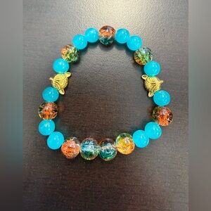Elegant Multicolor Glass Beaded Bracelet